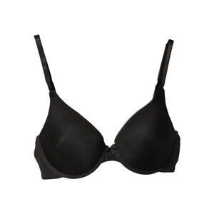 Secret Treasures Intimates Solid Plain T-Shirt Black Bra 34C New Without Tags